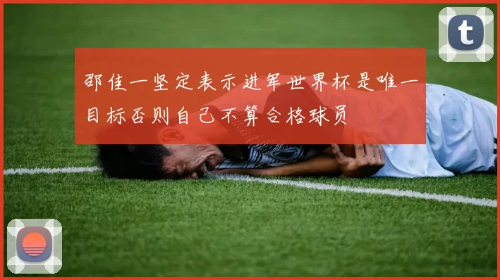 邵佳一坚定表示进军世界杯是唯一目标否则自己不算合格球员